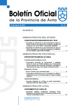 Boletín Oficial de la Provincia del martes, 15 de marzo de 2022