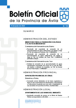 Boletín Oficial de la Provincia del miércoles, 15 de junio de 2022