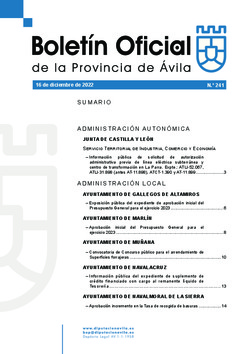 Boletín Oficial de la Provincia del viernes, 16 de diciembre de 2022