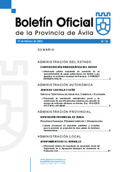 Boletín Oficial de la Provincia del jueves, 17 de febrero de 2022