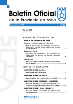 Boletín Oficial de la Provincia del viernes, 17 de junio de 2022