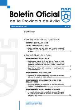 Boletín Oficial de la Provincia del viernes, 18 de febrero de 2022