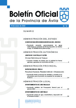 Boletín Oficial de la Provincia del miércoles, 19 de enero de 2022