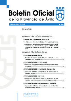 Boletín Oficial de la Provincia del miércoles, 19 de octubre de 2022