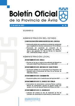 Boletín Oficial de la Provincia del jueves, 21 de abril de 2022