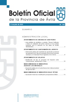 Boletín Oficial de la Provincia del jueves, 21 de julio de 2022