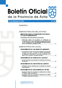 Boletín Oficial de la Provincia del miércoles, 21 de septiembre de 2022