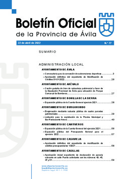 Boletín Oficial de la Provincia del viernes, 22 de abril de 2022
