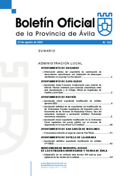 Boletín Oficial de la Provincia del martes, 23 de agosto de 2022