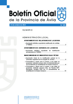 Boletín Oficial de la Provincia del lunes, 24 de octubre de 2022