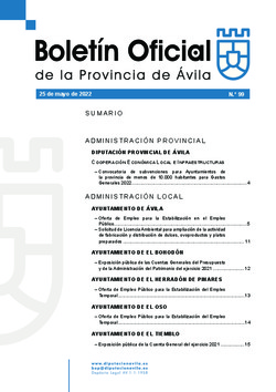 Boletín Oficial de la Provincia del miércoles, 25 de mayo de 2022