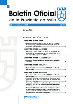 Boletín Oficial de la Provincia del viernes, 25 de noviembre de 2022