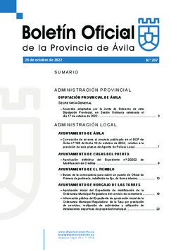 Boletín Oficial de la Provincia del miércoles, 26 de octubre de 2022