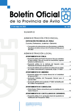 Boletín Oficial de la Provincia del viernes, 27 de mayo de 2022