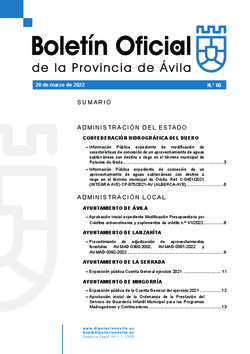 Boletín Oficial de la Provincia del lunes, 28 de marzo de 2022