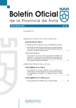 Boletín Oficial de la Provincia del jueves, 28 de abril de 2022