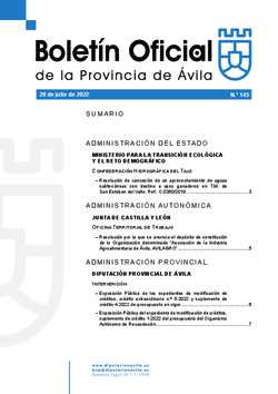 Boletín Oficial de la Provincia del jueves, 28 de julio de 2022