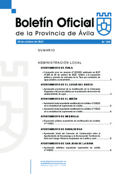 Boletín Oficial de la Provincia del viernes, 28 de octubre de 2022