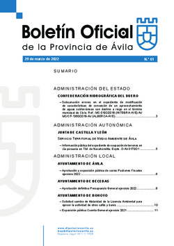 Boletín Oficial de la Provincia del martes, 29 de marzo de 2022