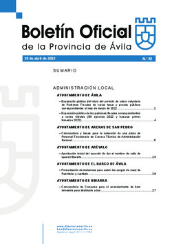 Boletín Oficial de la Provincia del viernes, 29 de abril de 2022