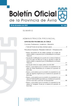 Boletín Oficial de la Provincia del jueves, 29 de diciembre de 2022