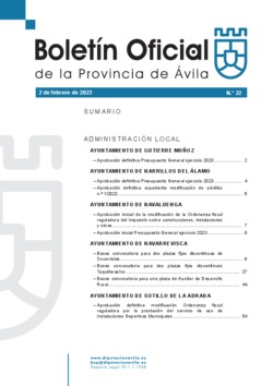 Boletín Oficial de la Provincia del jueves, 2 de febrero de 2023