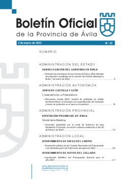 Boletín Oficial de la Provincia del jueves, 2 de marzo de 2023
