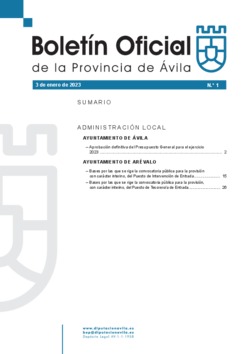 Boletín Oficial de la Provincia del martes, 3 de enero de 2023