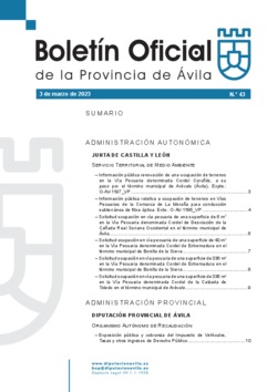Boletín Oficial de la Provincia del viernes, 3 de marzo de 2023