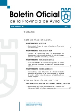 Boletín Oficial de la Provincia del miércoles, 4 de enero de 2023