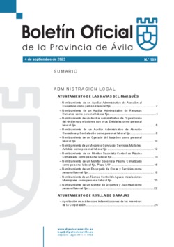 Boletín Oficial de la Provincia del lunes, 4 de septiembre de 2023