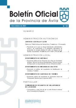 Boletín Oficial de la Provincia del miércoles, 4 de octubre de 2023