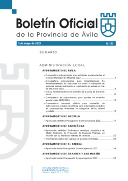 Boletín Oficial de la Provincia del viernes, 5 de mayo de 2023
