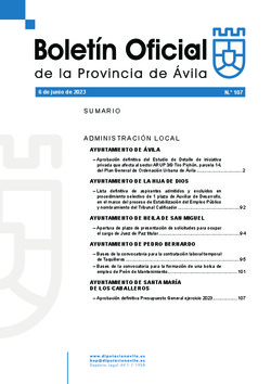 Boletín Oficial de la Provincia del martes, 6 de junio de 2023