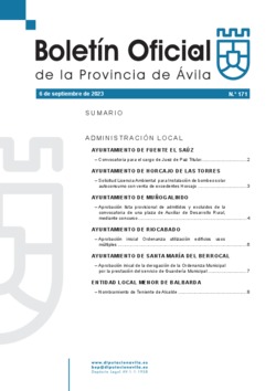 Boletín Oficial de la Provincia del miércoles, 6 de septiembre de 2023
