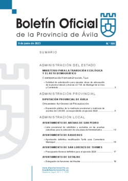 Boletín Oficial de la Provincia del jueves, 8 de junio de 2023