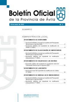 Boletín Oficial de la Provincia del martes, 10 de enero de 2023