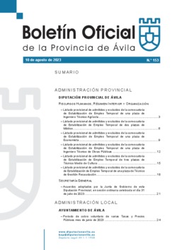 Boletín Oficial de la Provincia del jueves, 10 de agosto de 2023