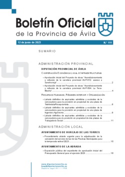 Boletín Oficial de la Provincia del lunes, 12 de junio de 2023