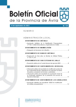 Boletín Oficial de la Provincia del martes, 12 de septiembre de 2023
