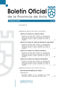 Boletín Oficial de la Provincia del miércoles, 14 de junio de 2023