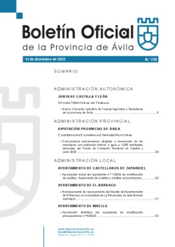 Boletín Oficial de la Provincia del jueves, 14 de diciembre de 2023