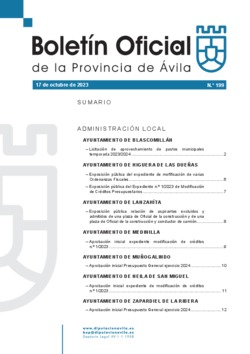 Boletín Oficial de la Provincia del martes, 17 de octubre de 2023