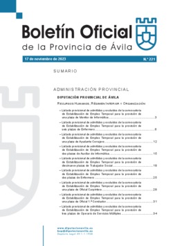 Boletín Oficial de la Provincia del viernes, 17 de noviembre de 2023