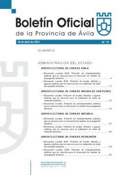 Boletín Oficial de la Provincia del martes, 18 de abril de 2023