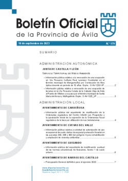 Boletín Oficial de la Provincia del lunes, 18 de septiembre de 2023