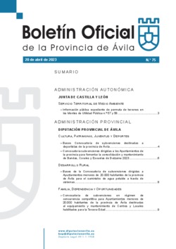 Boletín Oficial de la Provincia del jueves, 20 de abril de 2023