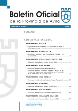 Boletín Oficial de la Provincia del martes, 21 de marzo de 2023