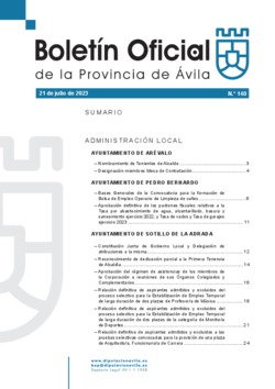 Boletín Oficial de la Provincia del viernes, 21 de julio de 2023