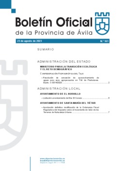 Boletín Oficial de la Provincia del miércoles, 23 de agosto de 2023